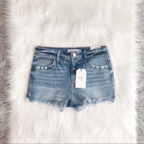 Fashion Nova Pants - Medium wash high rise shorts